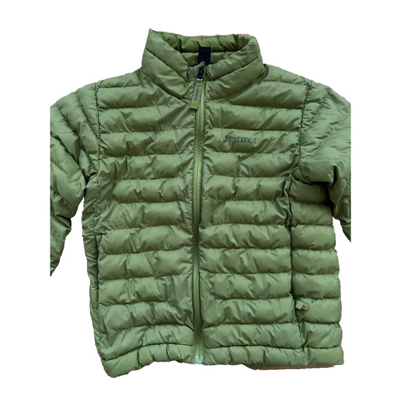 Marmot Nano Puffer Jacket down Kids Packaw Camping Sage Green S 6 years A001952 - Picture 3 of 9